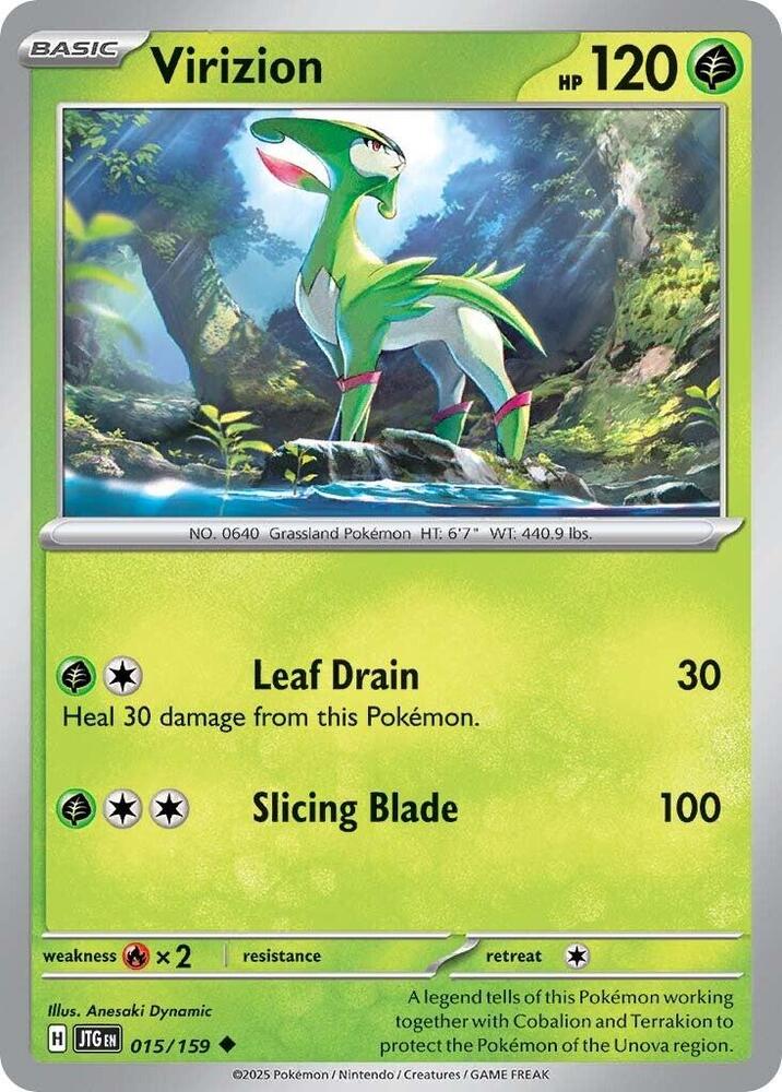 Virizion - 015/159 - Uncommon - Reverse Holo | SV - Journey Together