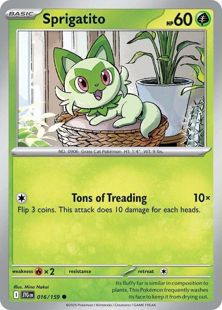 Sprigatito - 016/159 - Common - Reverse Holo | SV - Journey Together