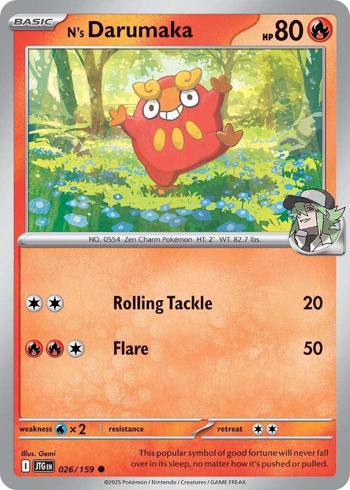 N's Darumaka - 026/159 - Reverse Holo | SV - Journey Together