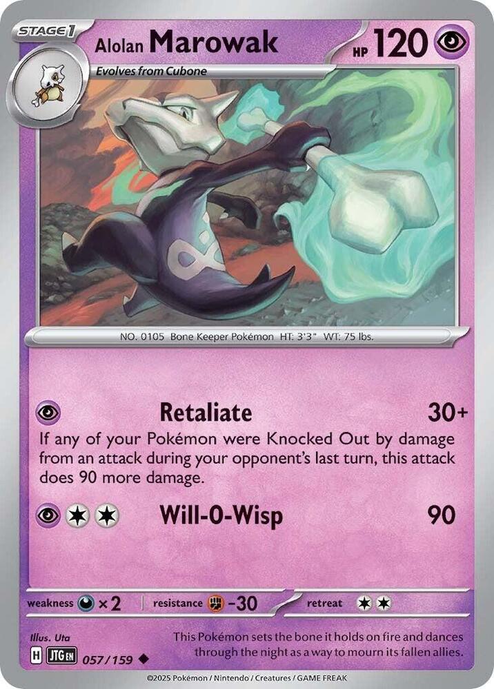 Alolan Marowak - 057/159 - Reverse Holo | SV - Journey Together