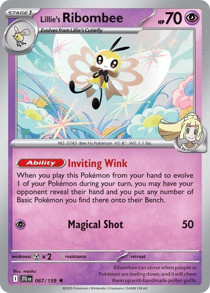 Lillie's Ribombee - 067/159 - Rare - Reverse | SV - Journey Together