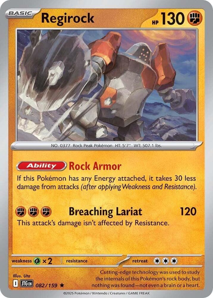 Regirock - 082/159 - Rare - Reverse Holo | SV - Journey Together