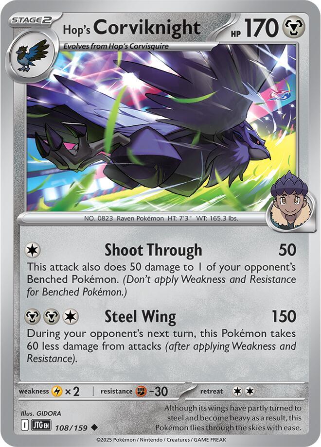 Hop's Corviknight - 108/159 - Reverse Holo | SV - Journey Together