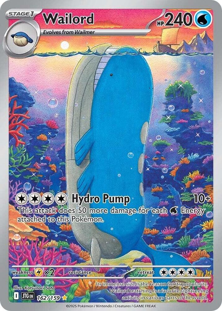 Wailord - 162/159 - Illustration Rare | SV - Journey Together