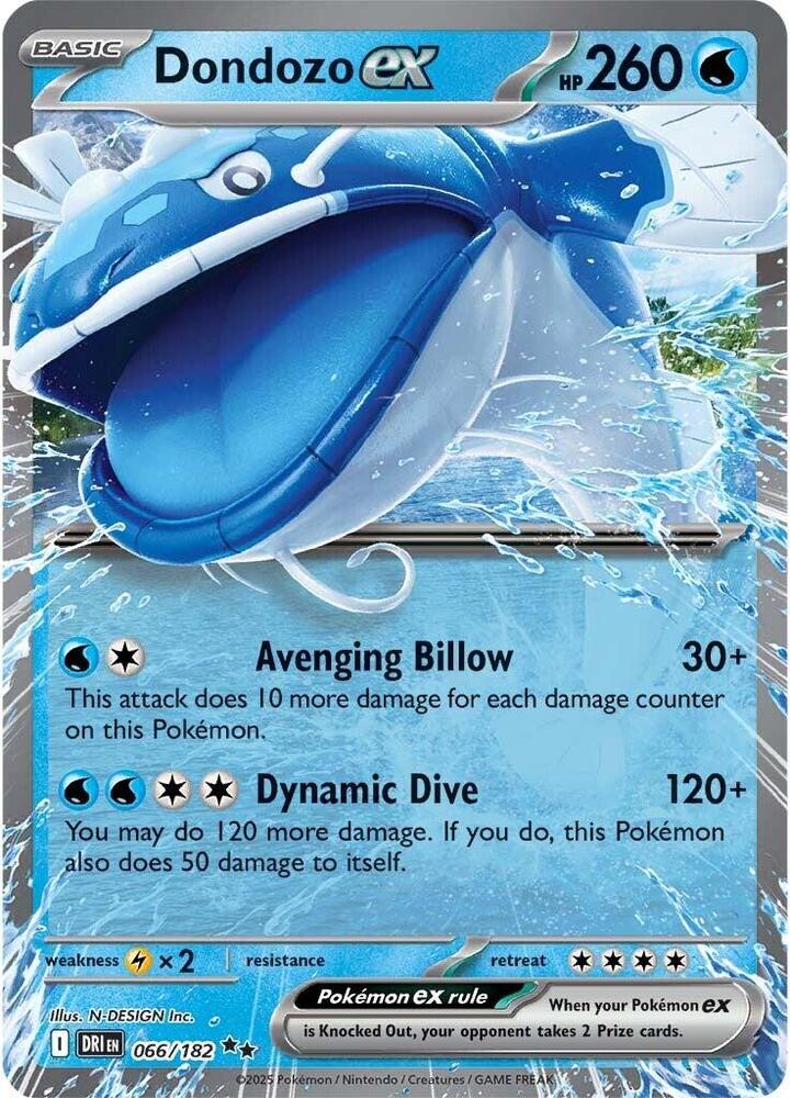Dondozo ex - 066/182 - Double Rare | SV - Destined Rivals