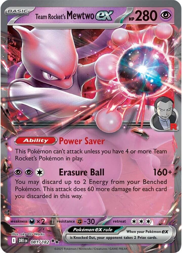 Team Rocket's Mewtwo ex - 081/182 | SV - Destined Rivals