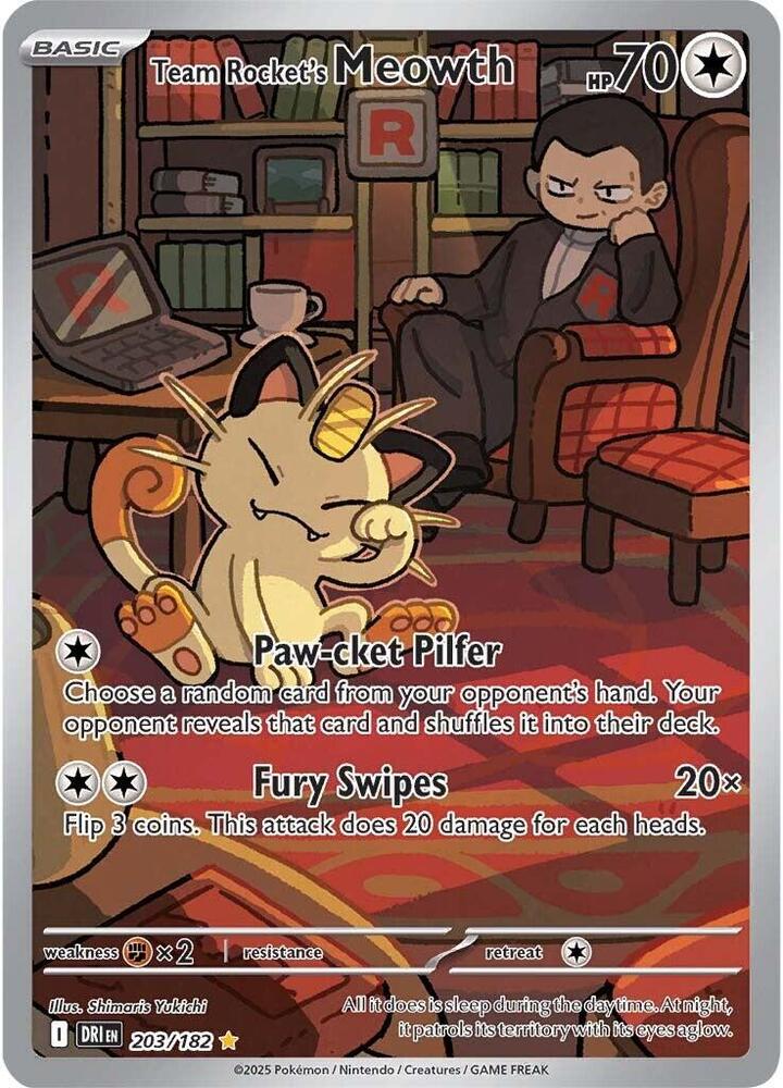 Team Rocket's Meowth - 203/182 | SV - Destined Rivals