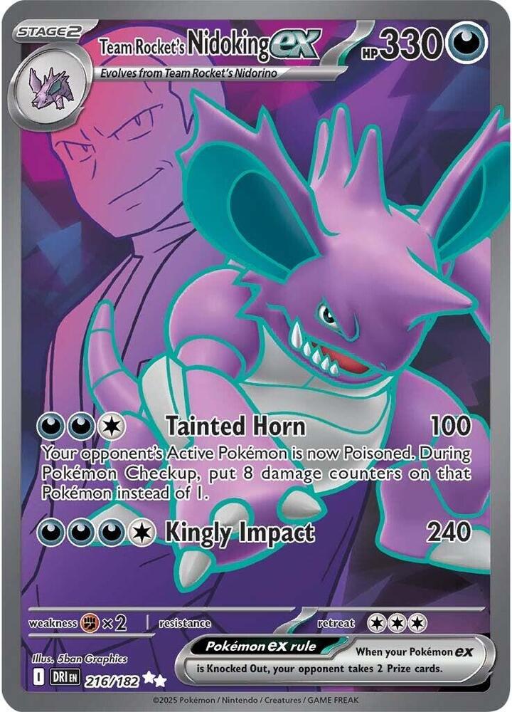 Team Rocket's Nidoking ex - 216/182 | SV - Destined Rivals