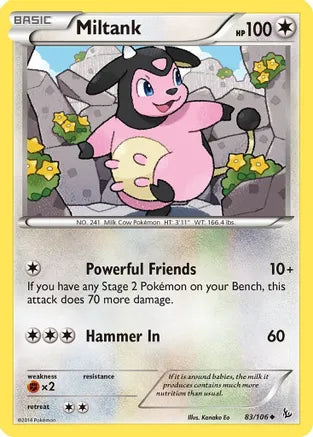 Miltank - 83/106 - Uncommon - Reverse Holo | XY - Flashfire