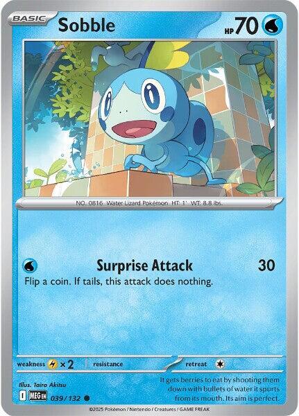 Sobble - 039/132 - Common - Reverse Holo | ME - Base Set