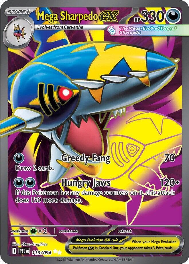 Mega Sharpedo ex - 113/094 - Ultra Rare | ME - Phantasmal Flames