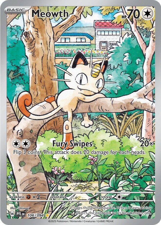 Meowth - 106/094 - Illustration Rare | ME - Phantasmal Flames