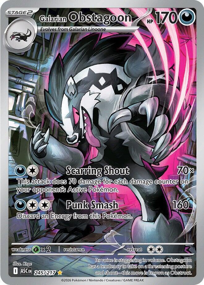 Galarian Obstagoon - 245/217 - Illustration | ME - Ascended Heroes