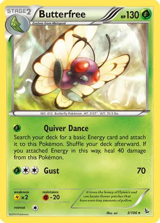 Butterfree - 3/106 - Rare | XY - Flashfire