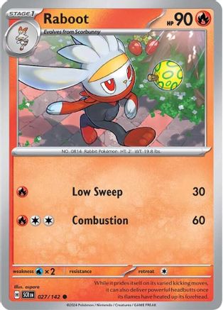 Raboot - 027/142 - Common - Reverse Holo | SV - Stellar Crown