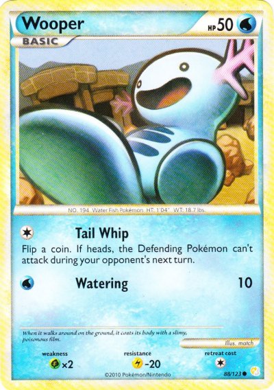Wooper - 88/123 - Common - Reverse Holo | HeartGold SoulSilver