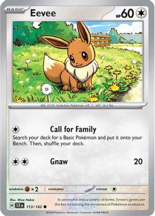 Eevee - 113/142 - Common - Reverse Holo | SV - Stellar Crown