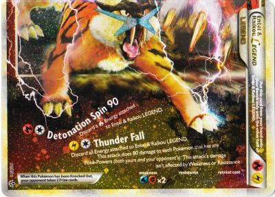 Entei and Raikou LEGEND (Bottom) - 91/95 Holo Legend | HS Unleashed