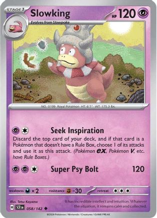 Slowking - 058/142 - Uncommon - Reverse Holo | SV - Stellar Crown