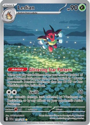 Ledian - 144/142 - Illustration Rare | SV - Stellar Crown