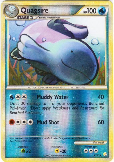 Quagsire - 9/123 - Holo Rare | HeartGold SoulSilver