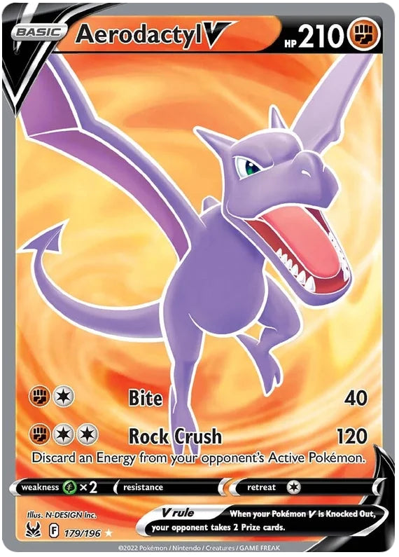Aerodactyl V - 179/196 - Full Art Ultra Rare | SWSH - Lost Origin