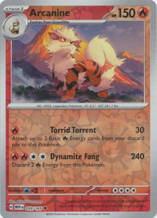 Arcanine - 059/165 - Uncommon - Reverse Holo | SV - 151