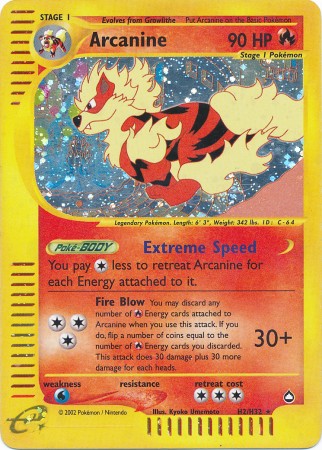 Arcanine - H2/32 - Holo Rare | Aquapolis