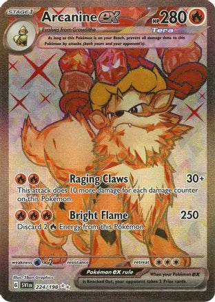 Arcanine ex - 224/198 - Ultra Rare | SV - Base Set