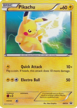 Pikachu - BW54 - Holo Promotional | BW Black Star Promos