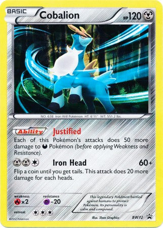 Cobalion - BW72 - Promotional | BW Black Star Promos
