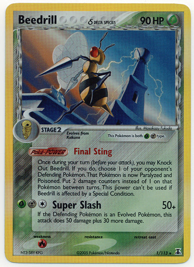 Beedrill (Delta) - 1/113 - Holo Rare | EX Delta Species
