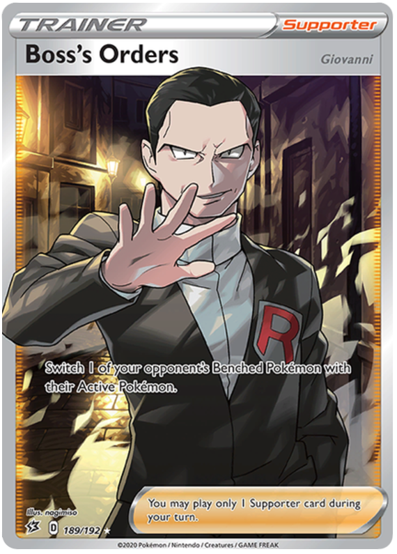 Boss's Orders - 189/192 - Full Art Ultra Rare | SWSH - Rebel Clash
