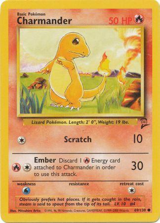 Charmander - 69/130 - Common - Unlimited Edition | Base Set 2
