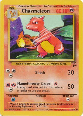 Charmeleon - 35/130 - Uncommon - Unlimited Edition | Base Set 2