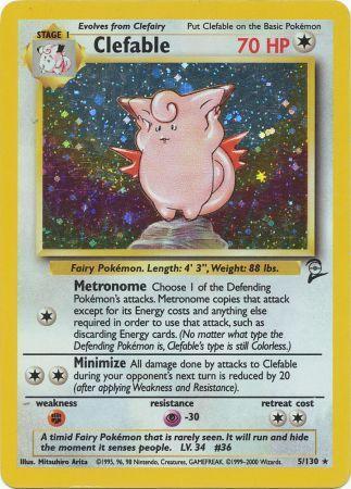 Clefable - 5/130 - Holo Rare - Unlimited Edition | Base Set 2
