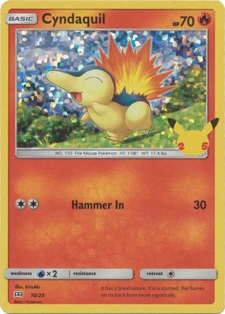 Cyndaquil - 10/25 - Holo | McDonald's 25th Anniversary Promos