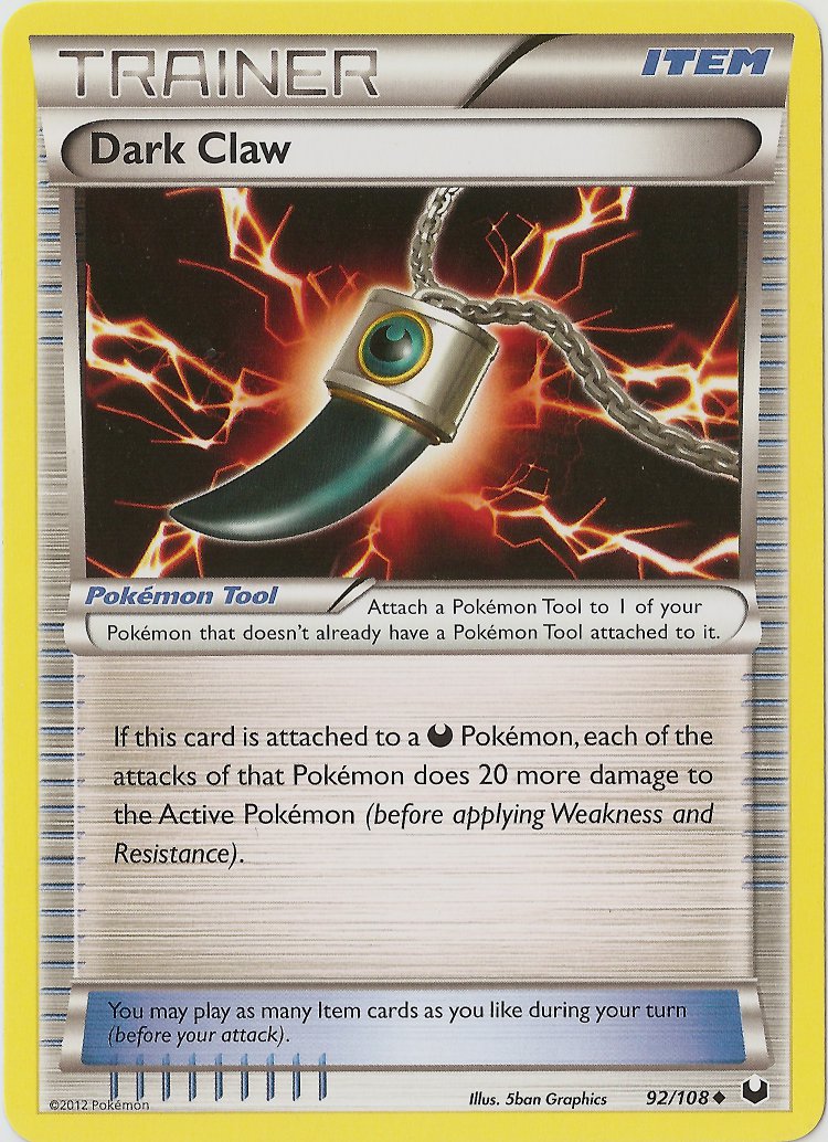 Dark Claw - 92/108 - Uncommon | BW - Dark Explorers