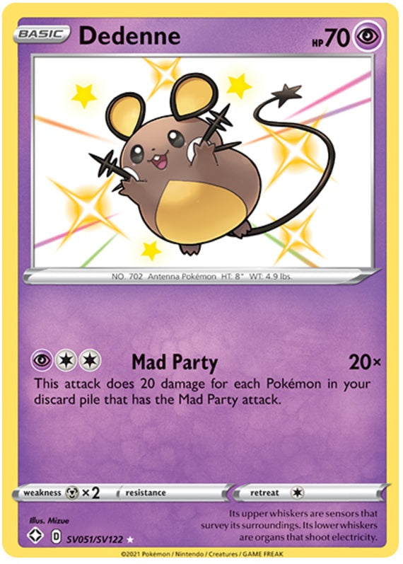 Dedenne - SV051/SV122 - Shiny Holo Rare | Shining Fates: Shiny Vault