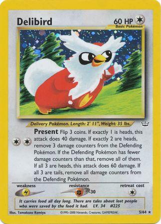 Delibird - 5/64 - Holo Rare - Unlimited Edition | Neo Revelation