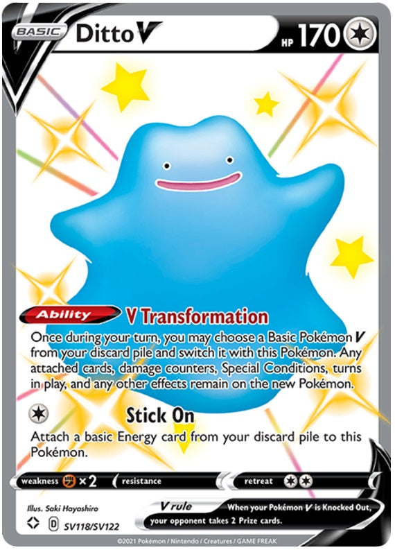 Ditto V - SV118/SV122 - Shiny Holo Rare | Shining Fates: Shiny Vault