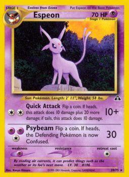 Espeon - 20/75 - Rare - Unlimited Edition | Neo Discovery