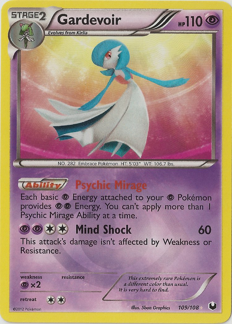 Gardevoir - 109/108 - Secret Rare | BW - Dark Explorers