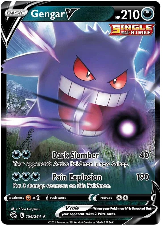 Gengar V - 156/264 - Ultra Rare | SWSH - Fusion Strike