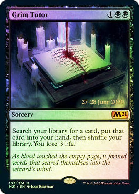 Grim Tutor - Foil - Prerelease Promo | Prerelease & Release Promos