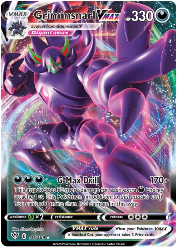 Grimmsnarl VMAX - 115/189 - Ultra Rare | SWSH - Darkness Ablaze