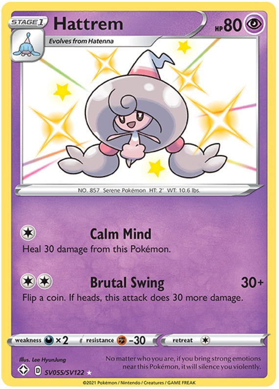 Hattrem - SV055/SV122 - Shiny Holo Rare | Shining Fates: Shiny Vault