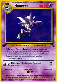 Haunter - 21/62 - 1999-2000 Wizards Base Set Copyright | Fossil