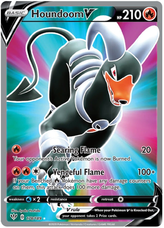 Houndoom V - 178/189 - Full Art Ultra Rare | SWSH - Darkness Ablaze