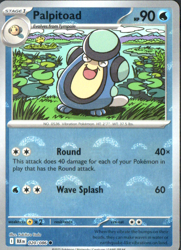 Palpitoad (Poke Ball Pattern) - 020/086 - Holo | SV - Black Bolt